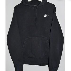 EUC black nike hoodie with small logo